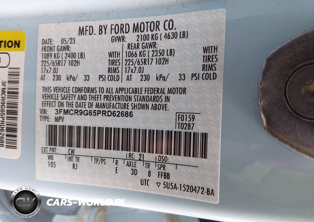 2023 Ford Bronco Sport Heritage VIN:3FMCR9G65PRD62686 - 9