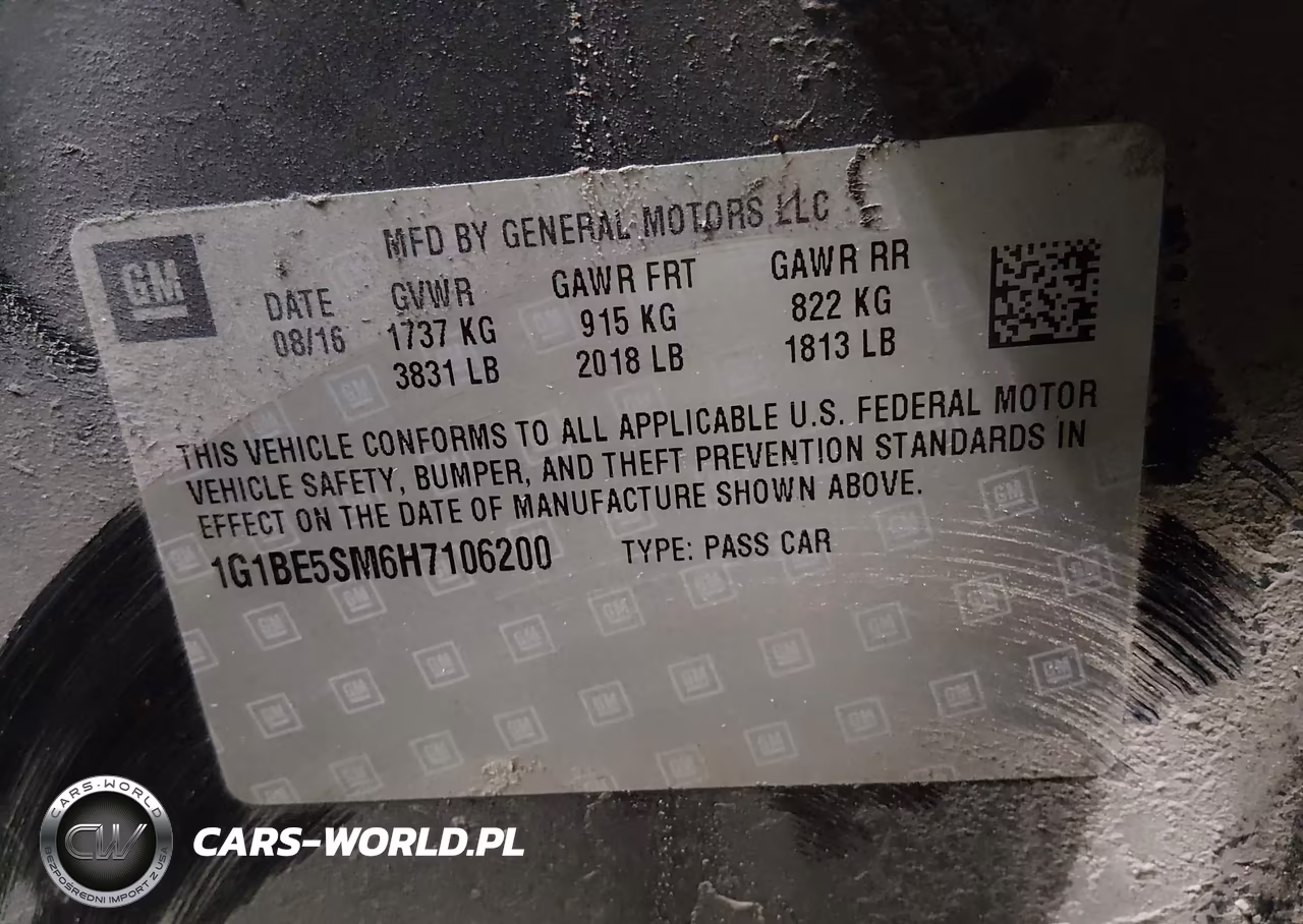 2017 Chevrolet Cruze Lt Auto VIN:1G1BE5SM6H7106200 - 9