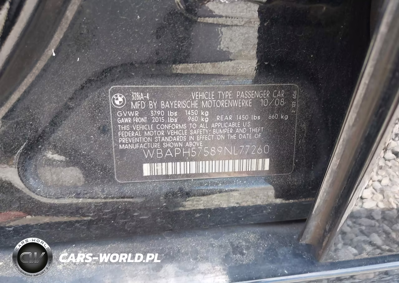 2009 BMW 328I VIN:WBAPH57589NL77260 - 9