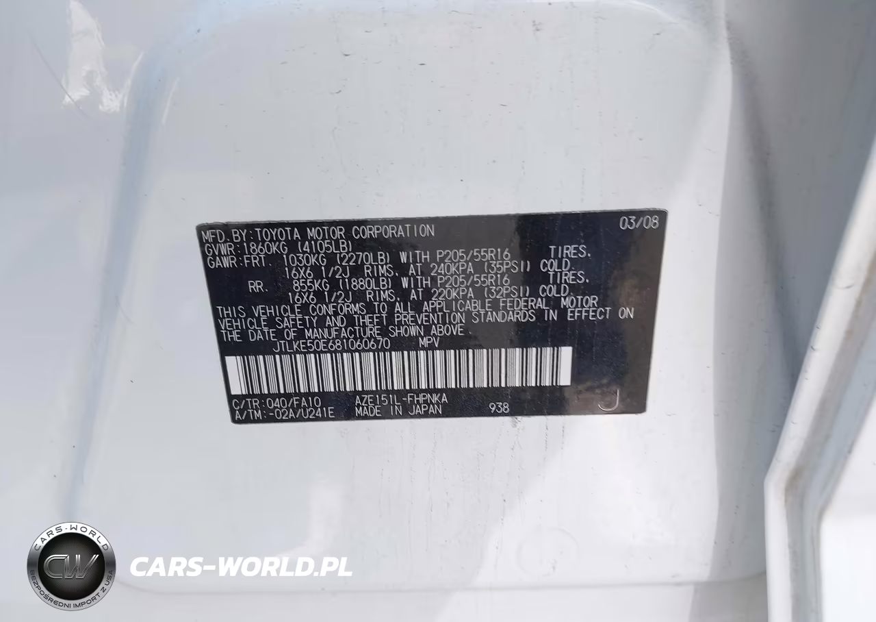 2008 Scion Xb VIN:JTLKE50E681060670 - 9