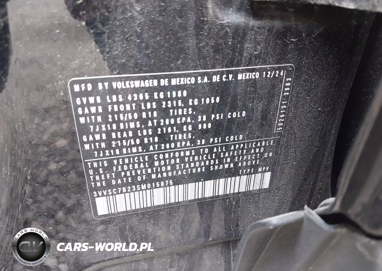 2025 Volkswagen Taos 1.5T Se VIN:3VVSC7B23SM015875 - 9