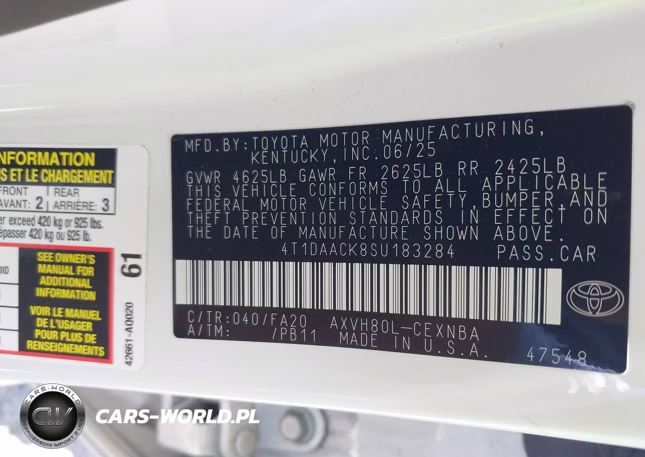 2025 Toyota Camry Le VIN:4T1DAACK8SU183284 - 9
