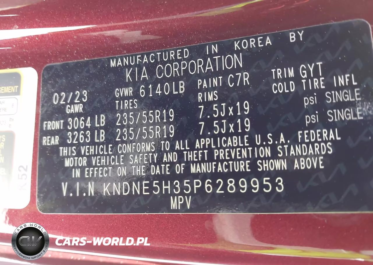 2023 Kia Carnival Mpv Sx Prestige VIN:KNDNE5H35P6289953 - 9