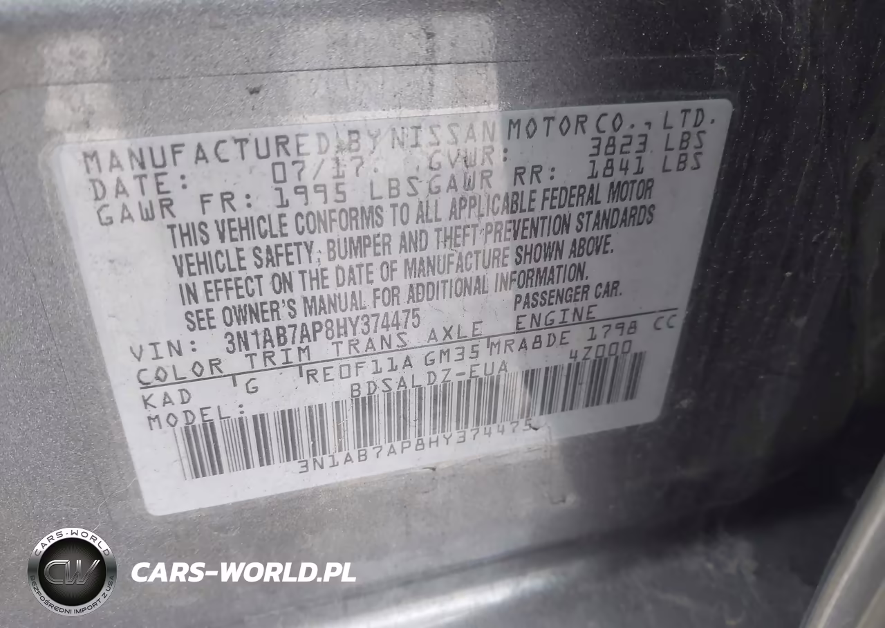 2017 Nissan Sentra Sv VIN:3N1AB7AP8HY374475 - 9