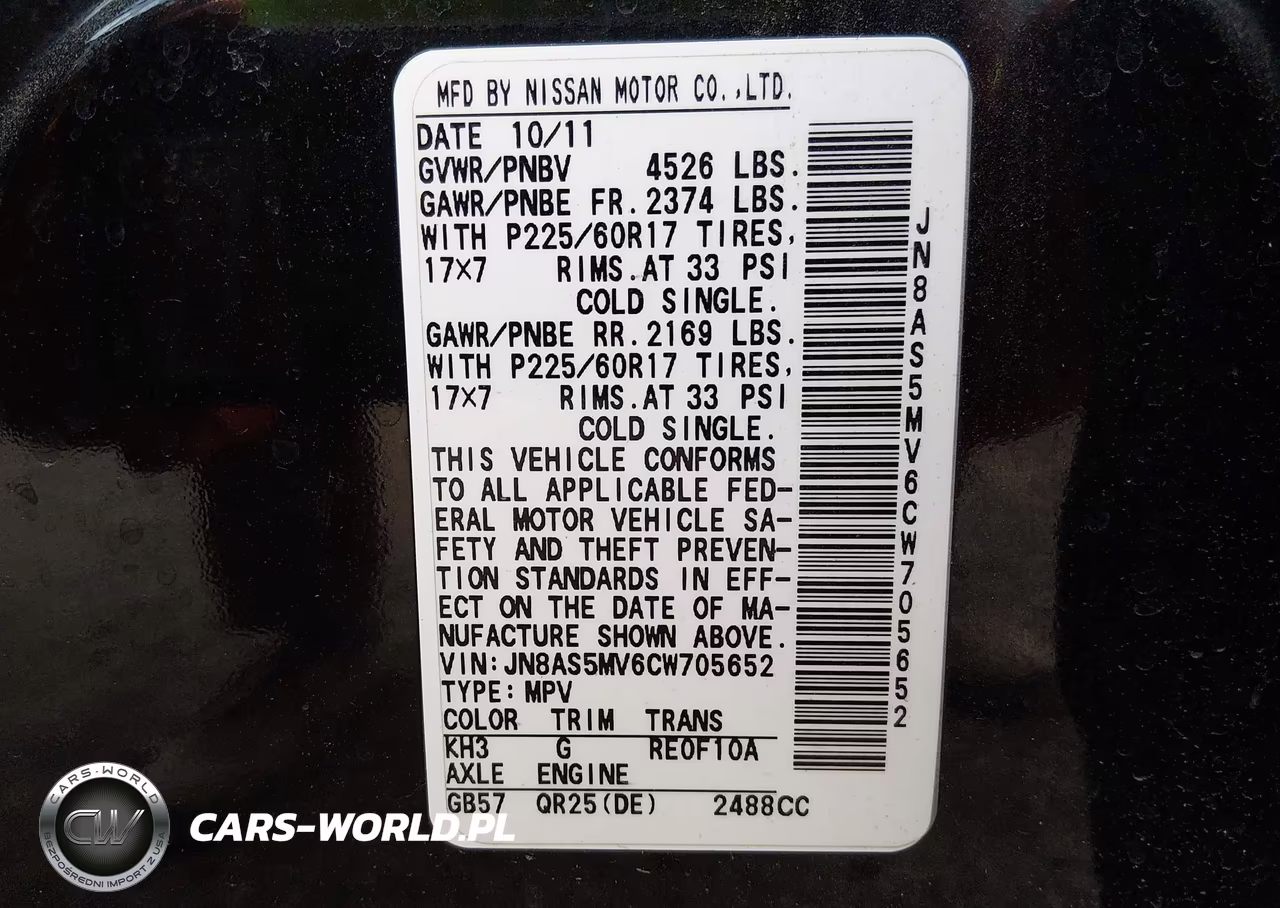 2012 Nissan Rogue Sv VIN:JN8AS5MV6CW705652 - 9