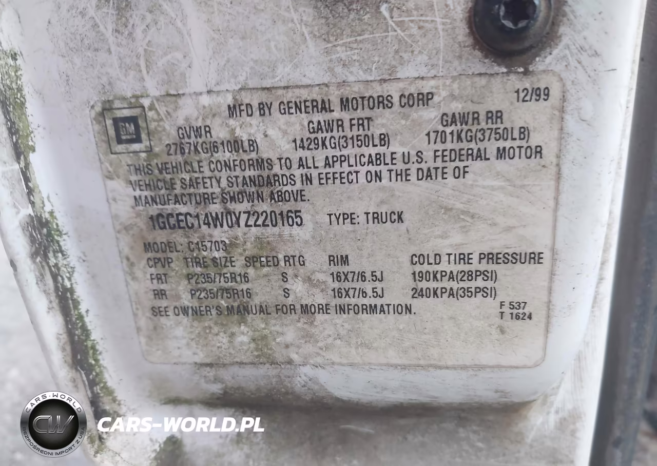 2000 Chevrolet Silverado 1500 Ls VIN:1GCEC14W0YZ220165 - 9