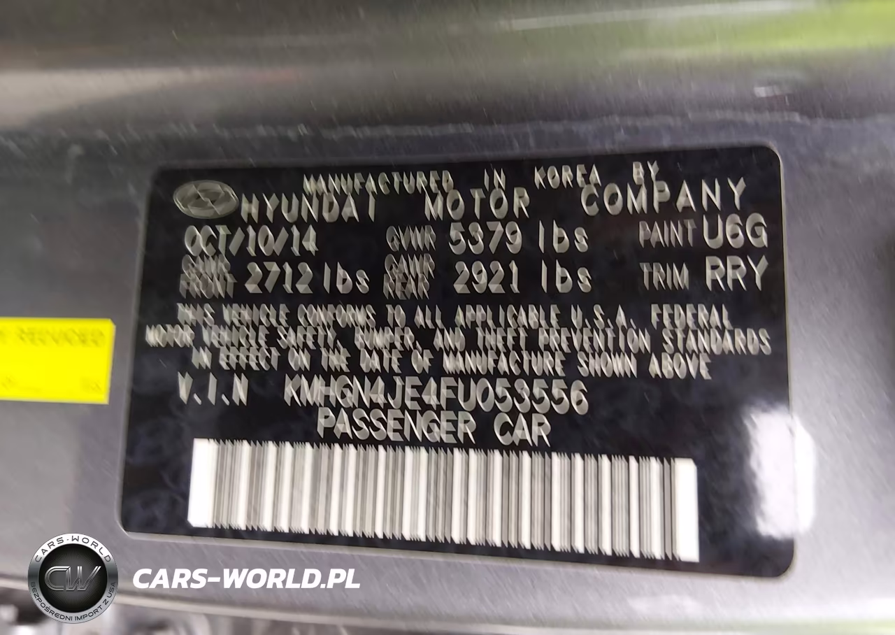 2015 Hyundai Genesis 3.8 VIN:KMHGN4JE4FU053556 - 9