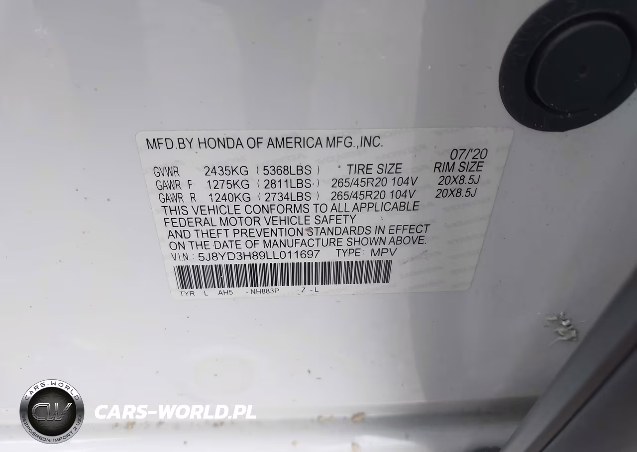 2020 Acura Mdx Advance Package VIN:5J8YD3H89LL011697 - 9