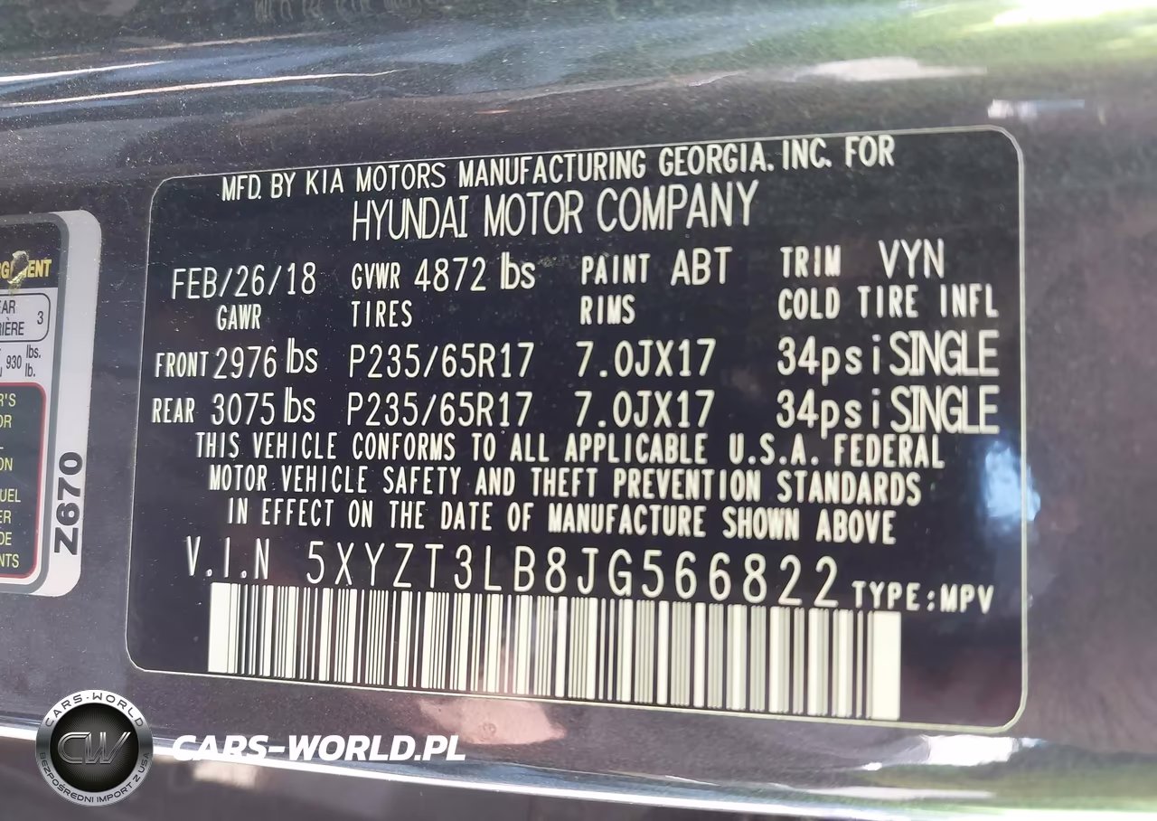 2018 Hyundai Santa Fe Sport 2.4L VIN:5XYZT3LB8JG566822 - 9