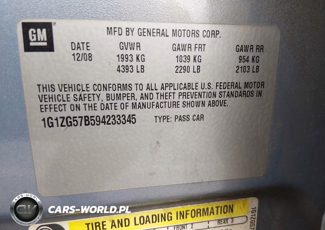 2009 Chevrolet Malibu Ls VIN:1G1ZG57B594233345 - 9