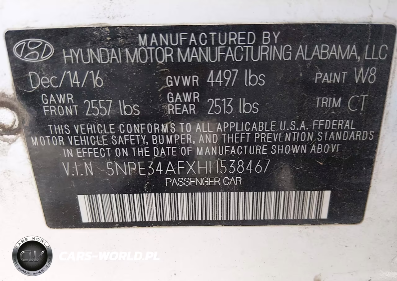 2017 Hyundai Sonata Sport VIN:5NPE34AFXHH538467 - 9