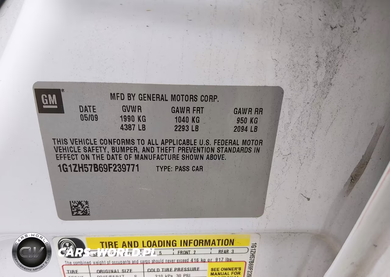 2009 Chevrolet Malibu Lt VIN:1G1ZH57B69F239771 - 9