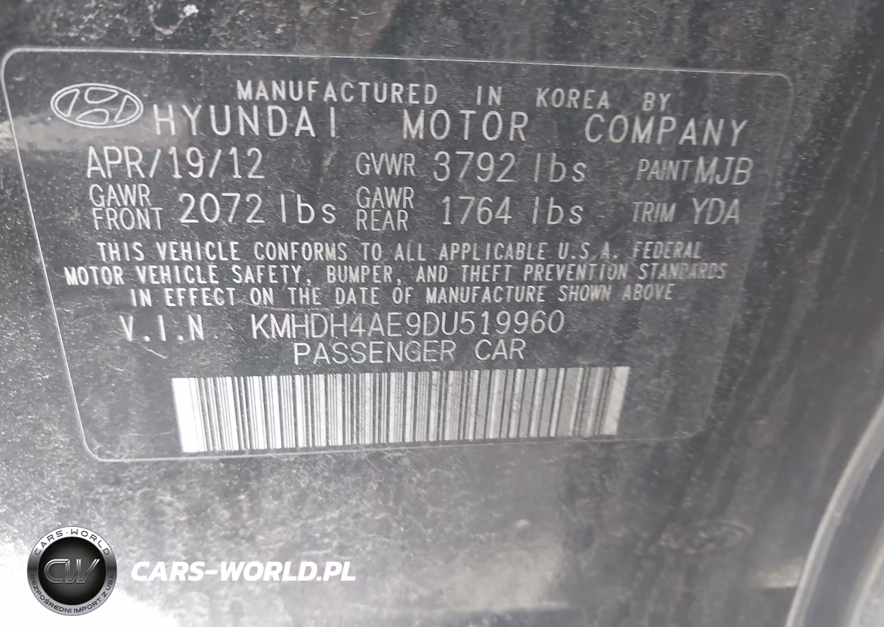 2013 Hyundai Elantra Gls-Limited VIN:KMHDH4AE9DU519960 - 9