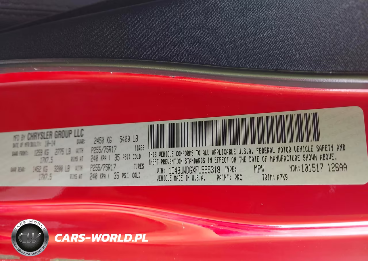 2015 Jeep Wrangler Unlimited Sport VIN:1C4BJWDGXFL555318 - 9