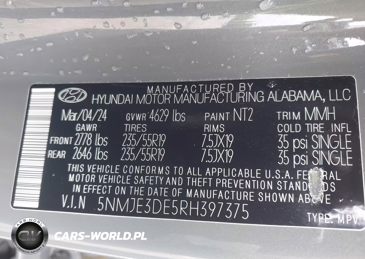 2024 Hyundai Tucson Limited VIN:5NMJE3DE5RH397375 - 9