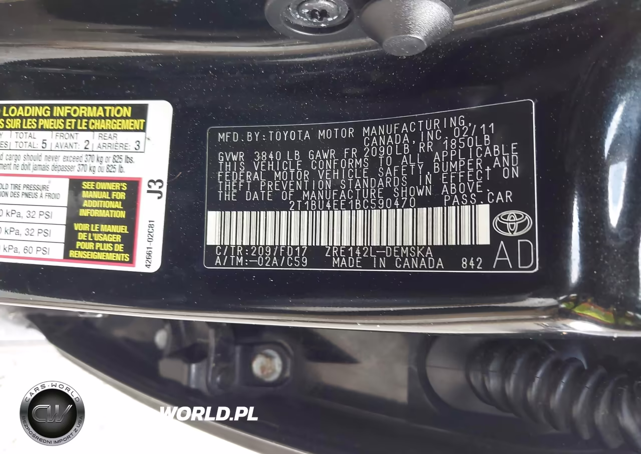 2011 Toyota Corolla S VIN:2T1BU4EE1BC590470 - 9