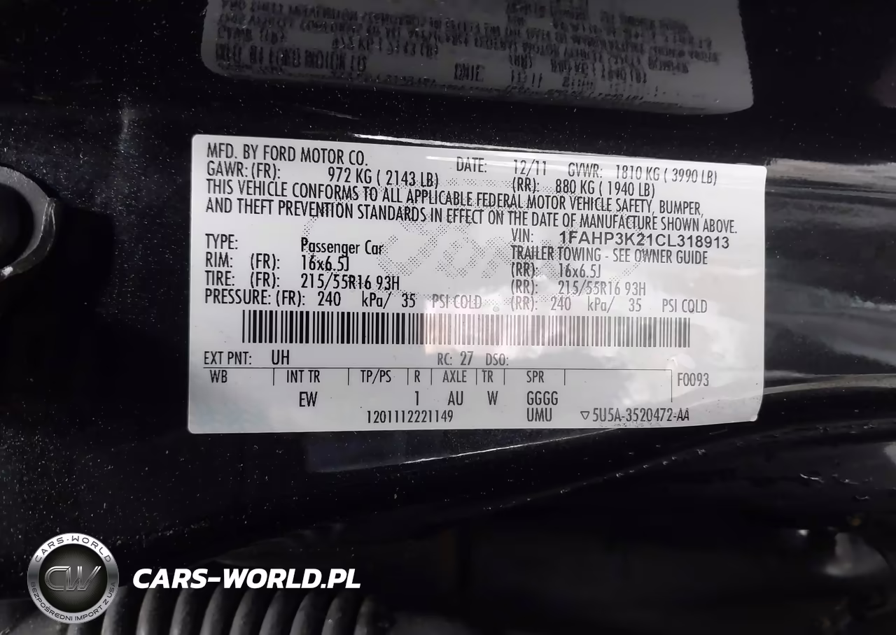 2012 Ford Focus Se VIN:1FAHP3K21CL318913 - 9