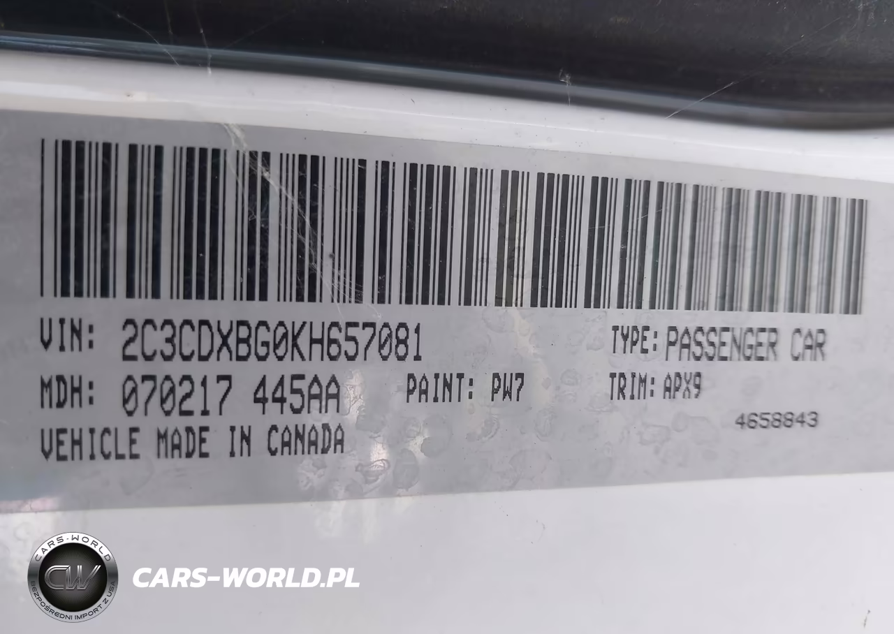 2019 Dodge Charger Sxt Rwd VIN:2C3CDXBG0KH657081 - 9
