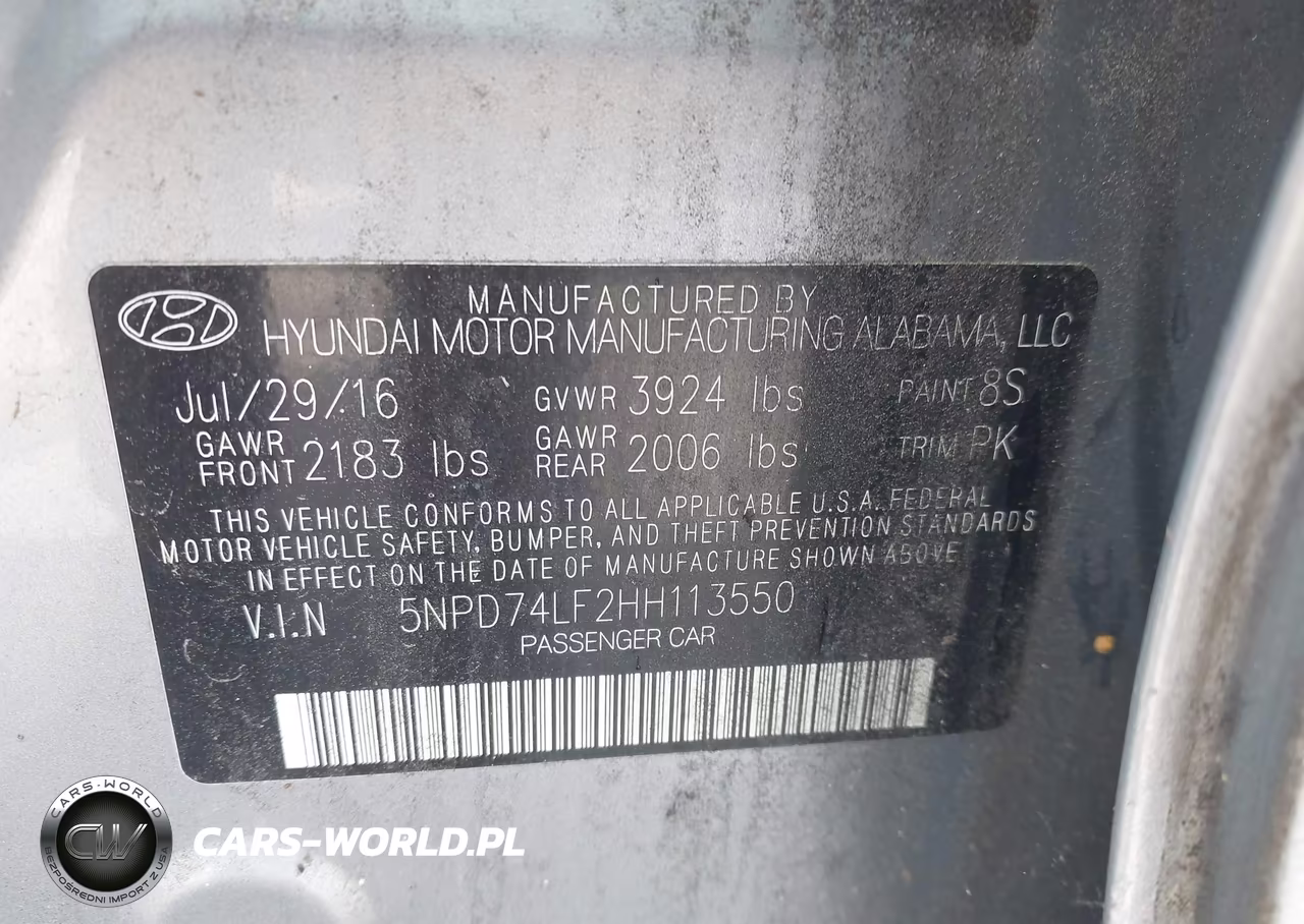 2017 Hyundai Elantra Se VIN:5NPD74LF2HH113550 - 9