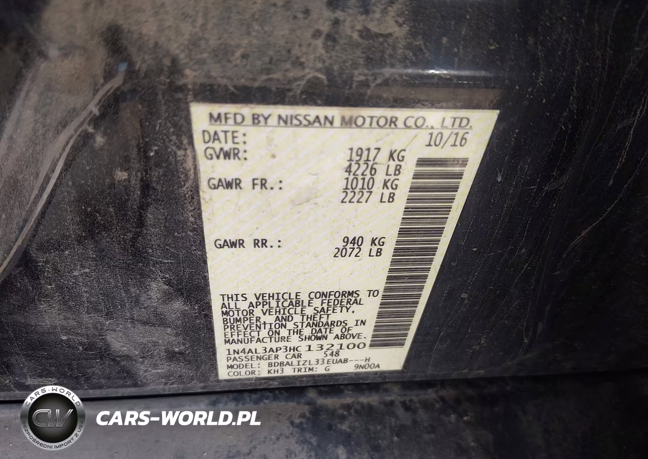 2017 Nissan Altima 2.5 Sv VIN:1N4AL3AP3HC132100 - 9