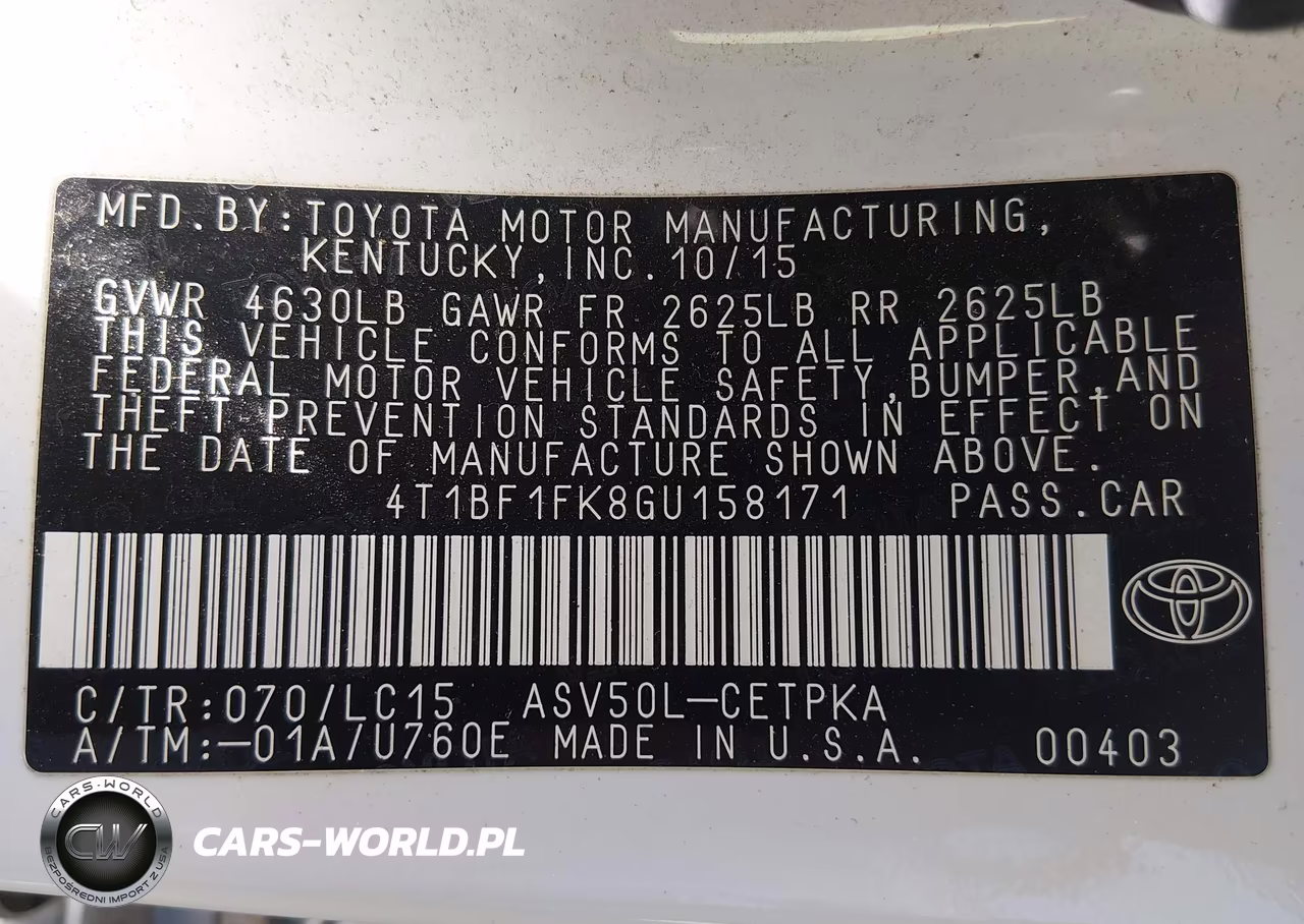 2016 Toyota Camry Xse VIN:4T1BF1FK8GU158171 - 9