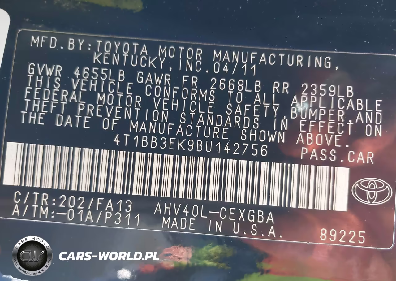 2011 Toyota Camry Hybrid VIN:4T1BB3EK9BU142756 - 9