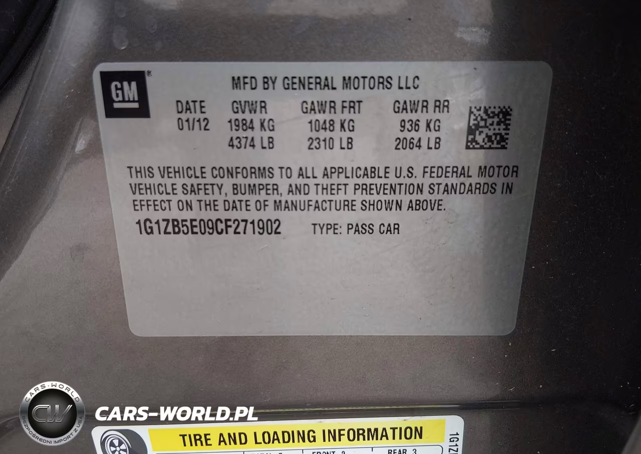 2012 Chevrolet Malibu Ls VIN:1G1ZB5E09CF271902 - 9
