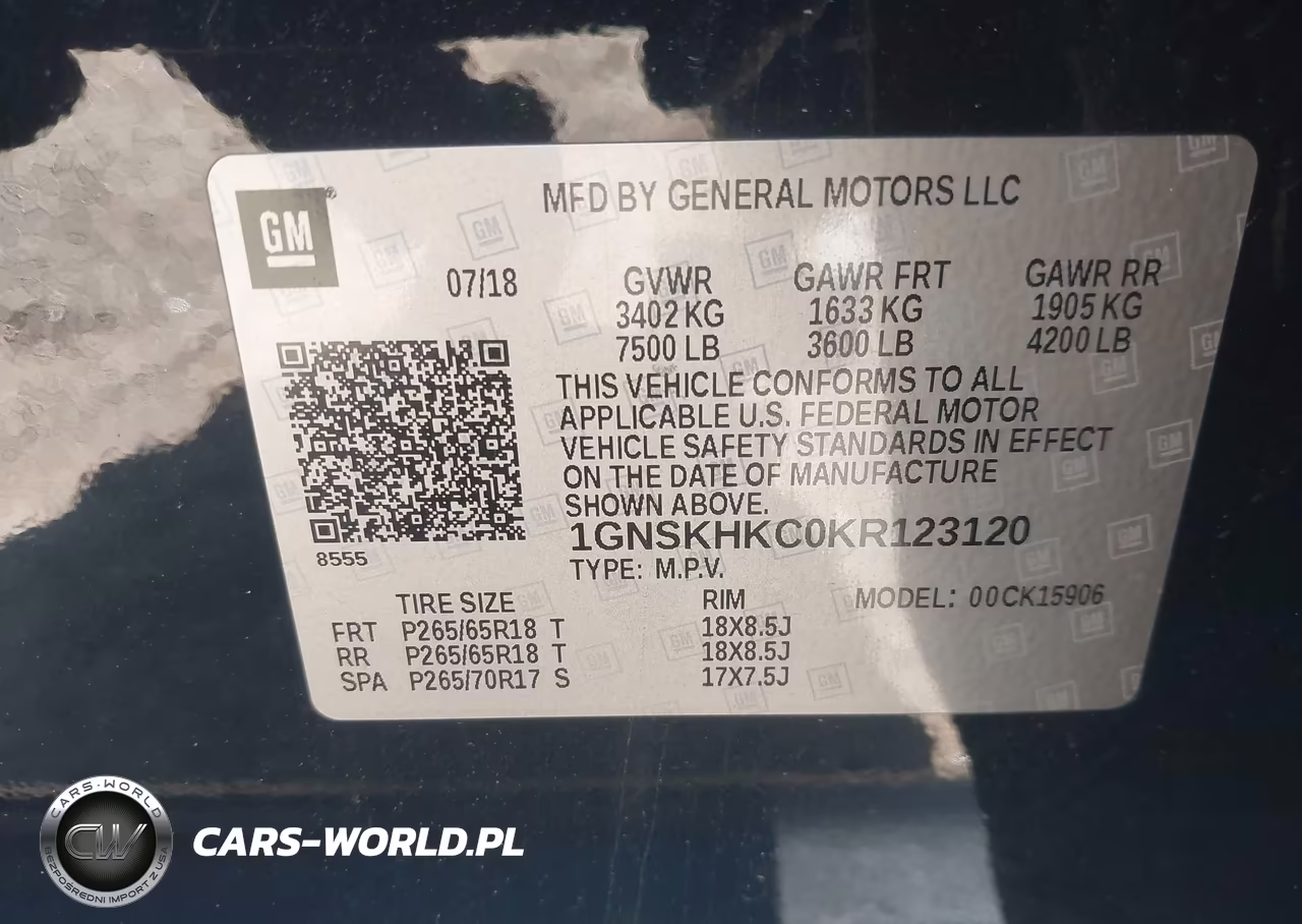 2019 Chevrolet Suburban Lt VIN:1GNSKHKC0KR123120 - 9