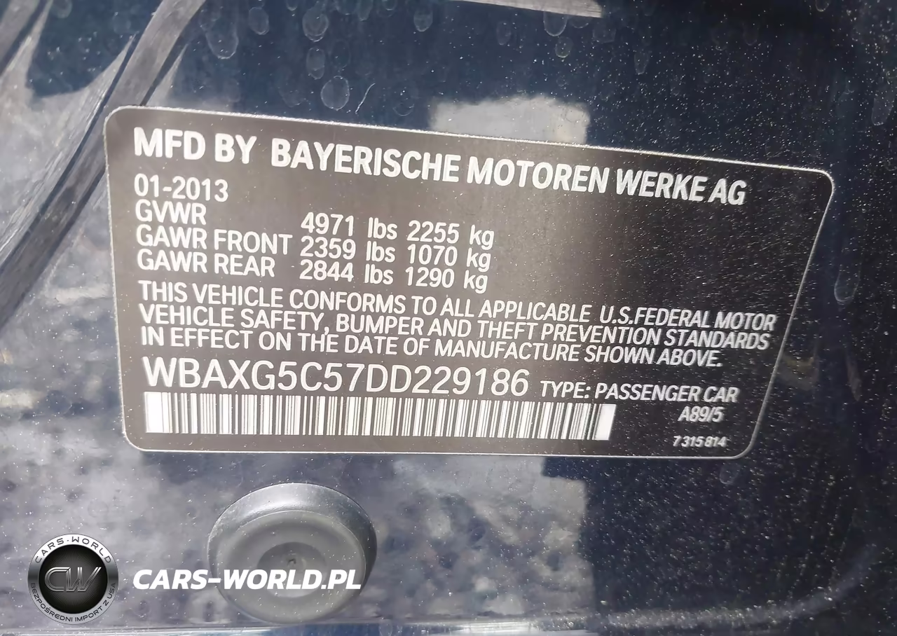 2013 BMW 528I VIN:WBAXG5C57DD229186 - 9