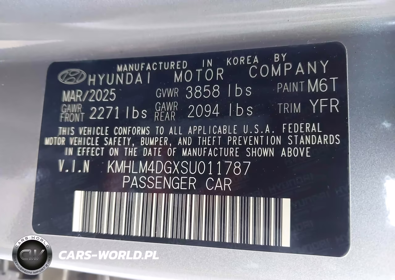 2025 Hyundai Elantra Sel Sport VIN:KMHLM4DGXSU011787 - 9