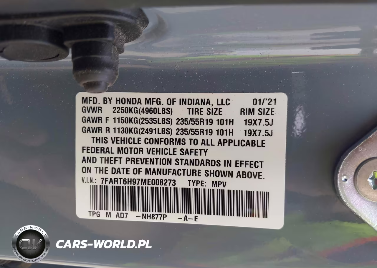 2021 Honda Cr-V Hybrid Touring VIN:7FART6H97ME008273 - 9