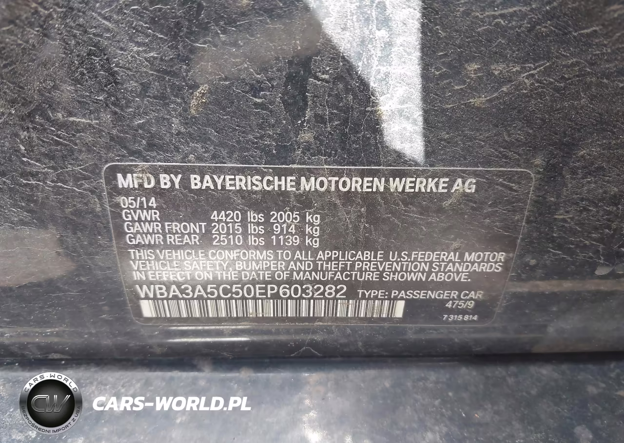 2014 BMW 328I VIN:WBA3A5C50EP603282 - 9