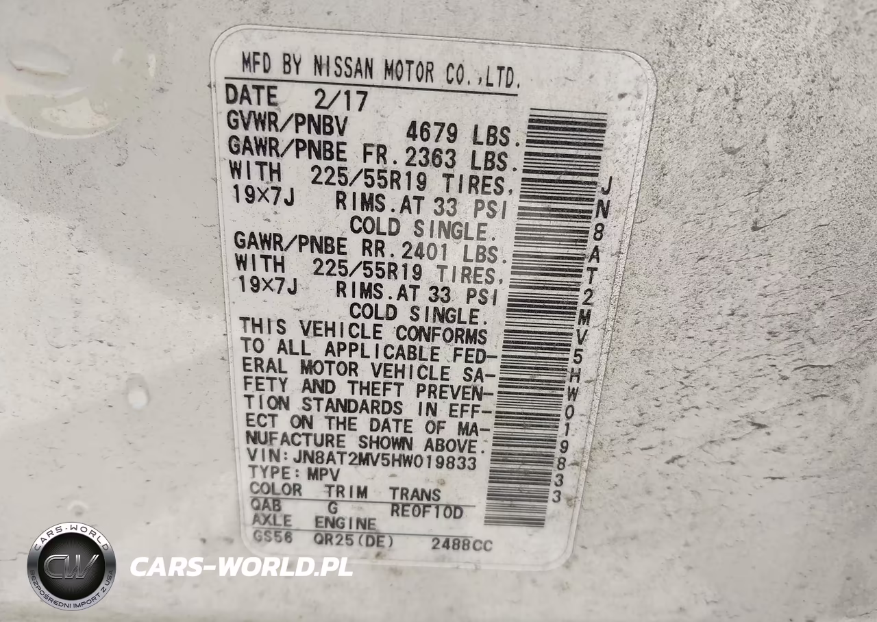 2017 Nissan Rogue Sl VIN:JN8AT2MV5HW019833 - 9