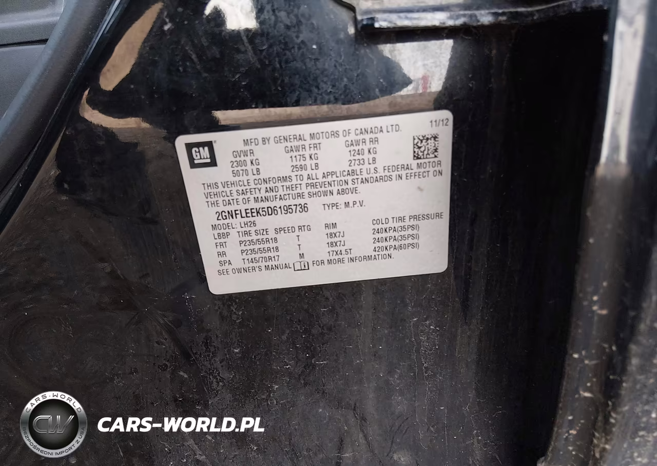 2013 Chevrolet Equinox 1Lt VIN:2GNFLEEK5D6195736 - 9