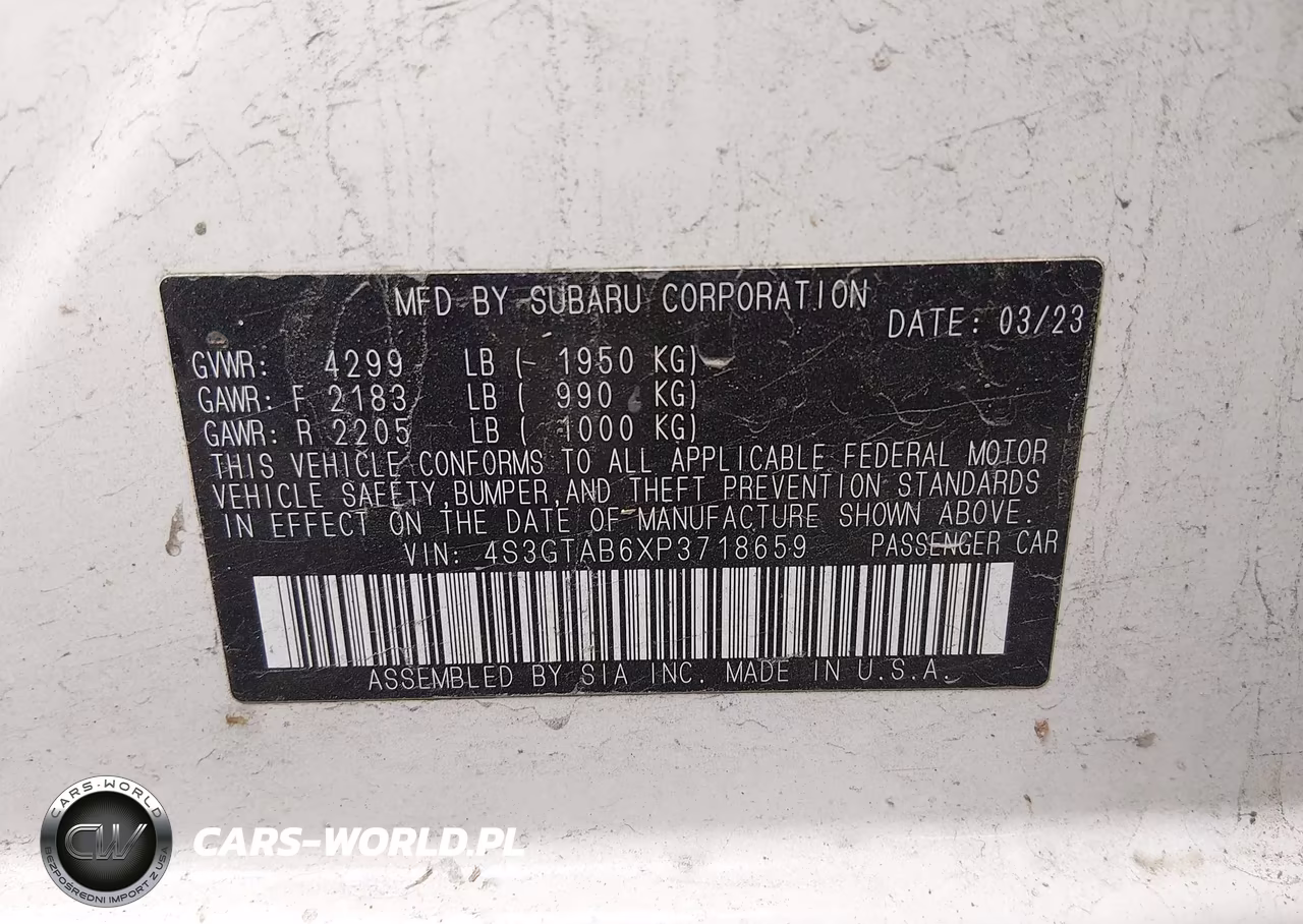 2023 Subaru Impreza Base 5-Door VIN:4S3GTAB6XP3718659 - 9
