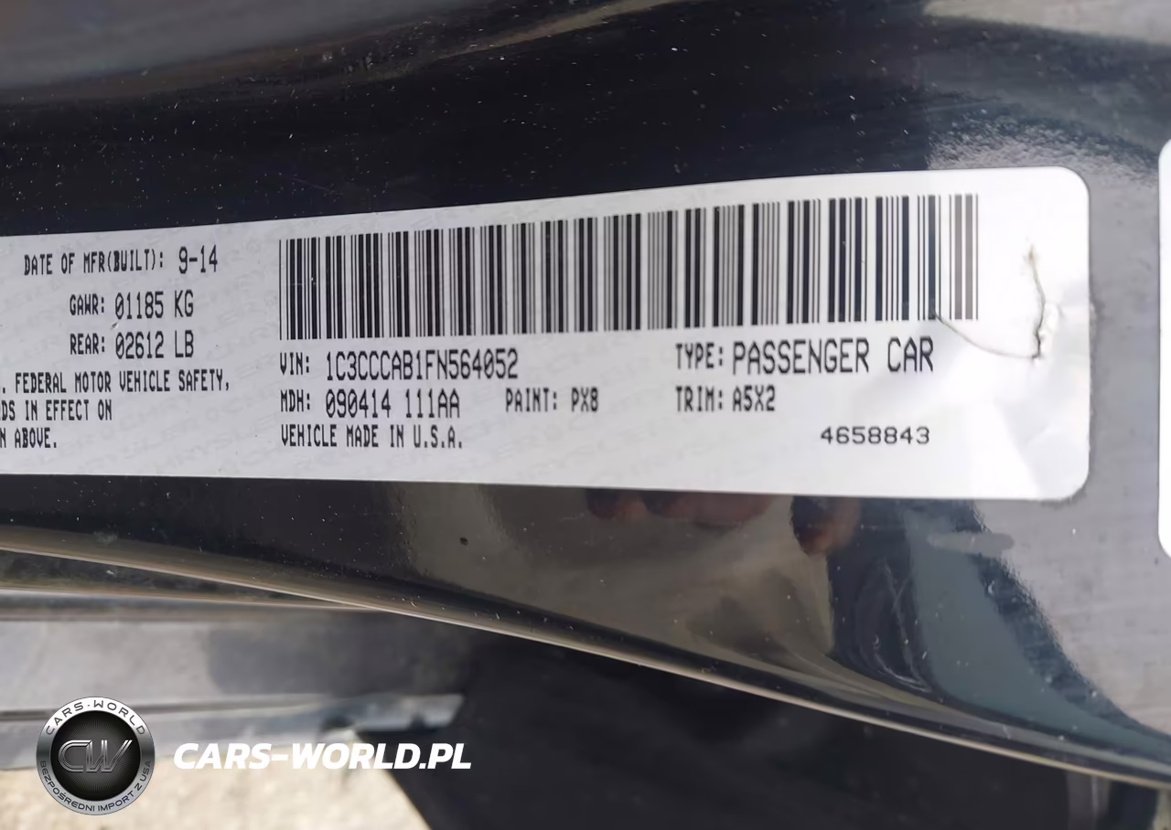 2015 Chrysler 200 Limited VIN:1C3CCCAB1FN564052 - 9