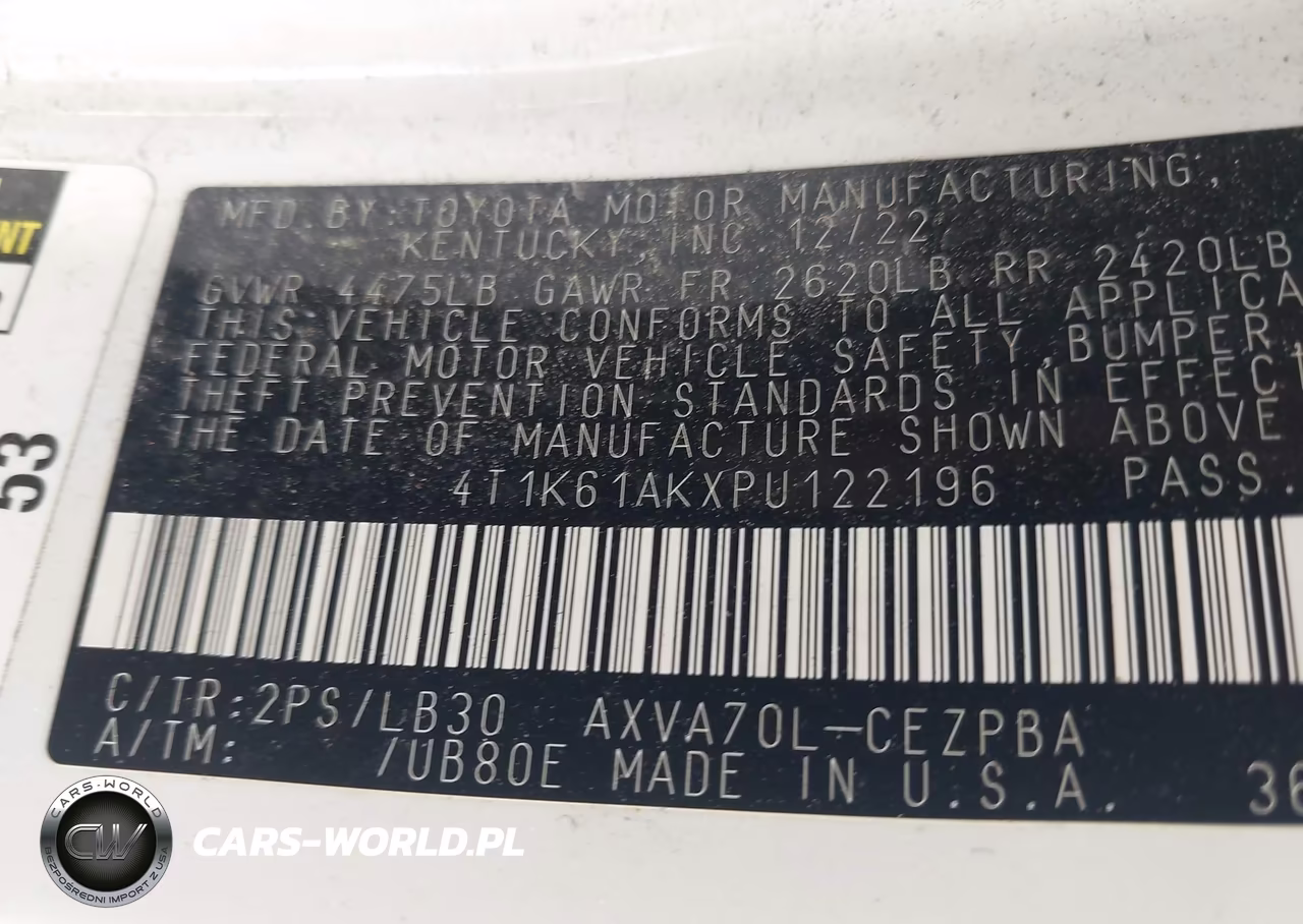 2023 Toyota Camry Xse VIN:4T1K61AKXPU122196 - 9