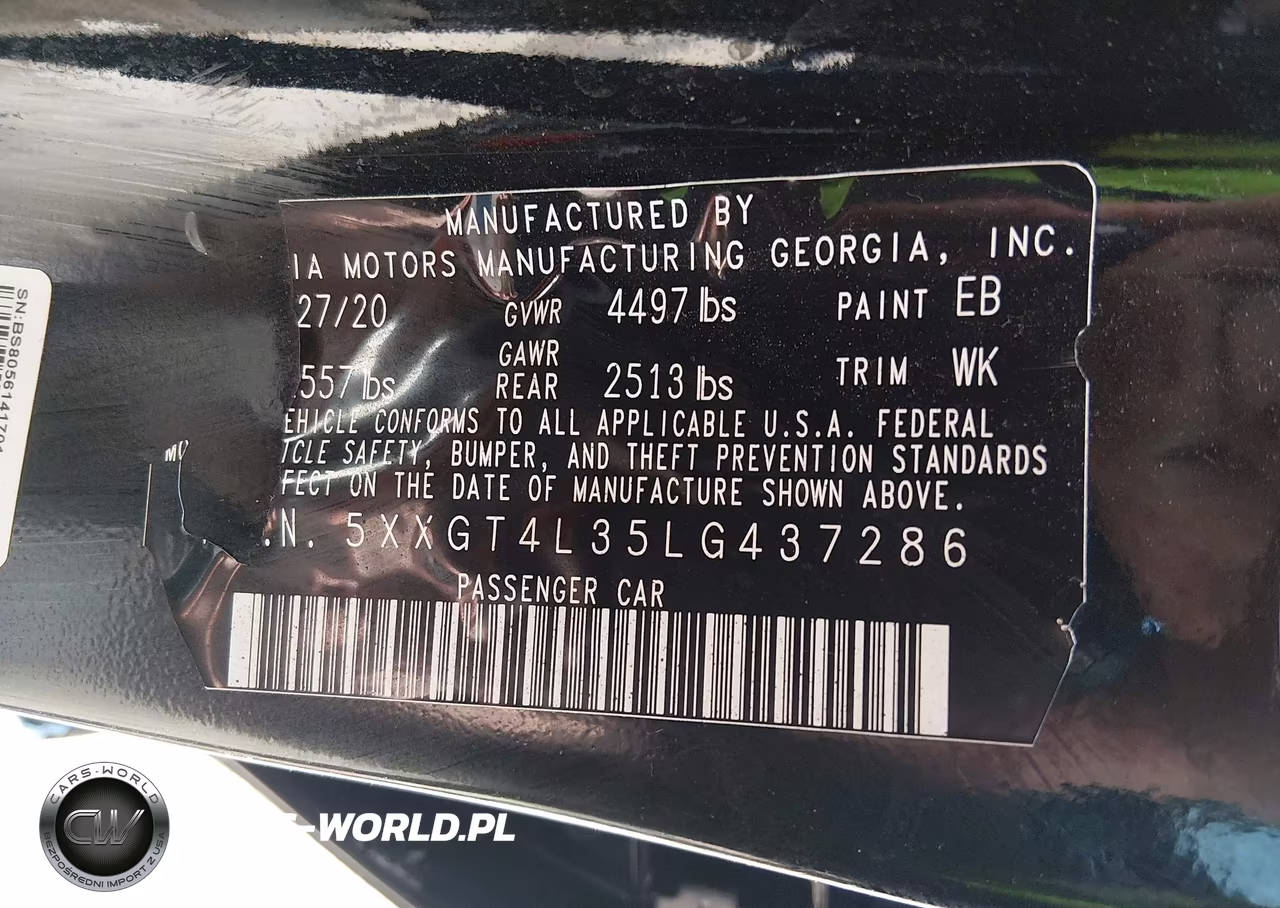2020 Kia Optima Se VIN:5XXGT4L35LG437286 - 9
