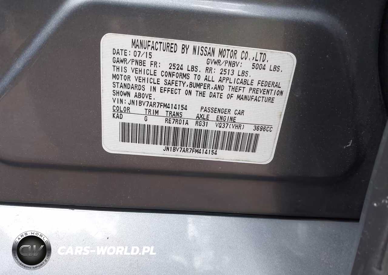 2015 Infiniti Q50 VIN:JN1BV7AR7FM414154 - 9
