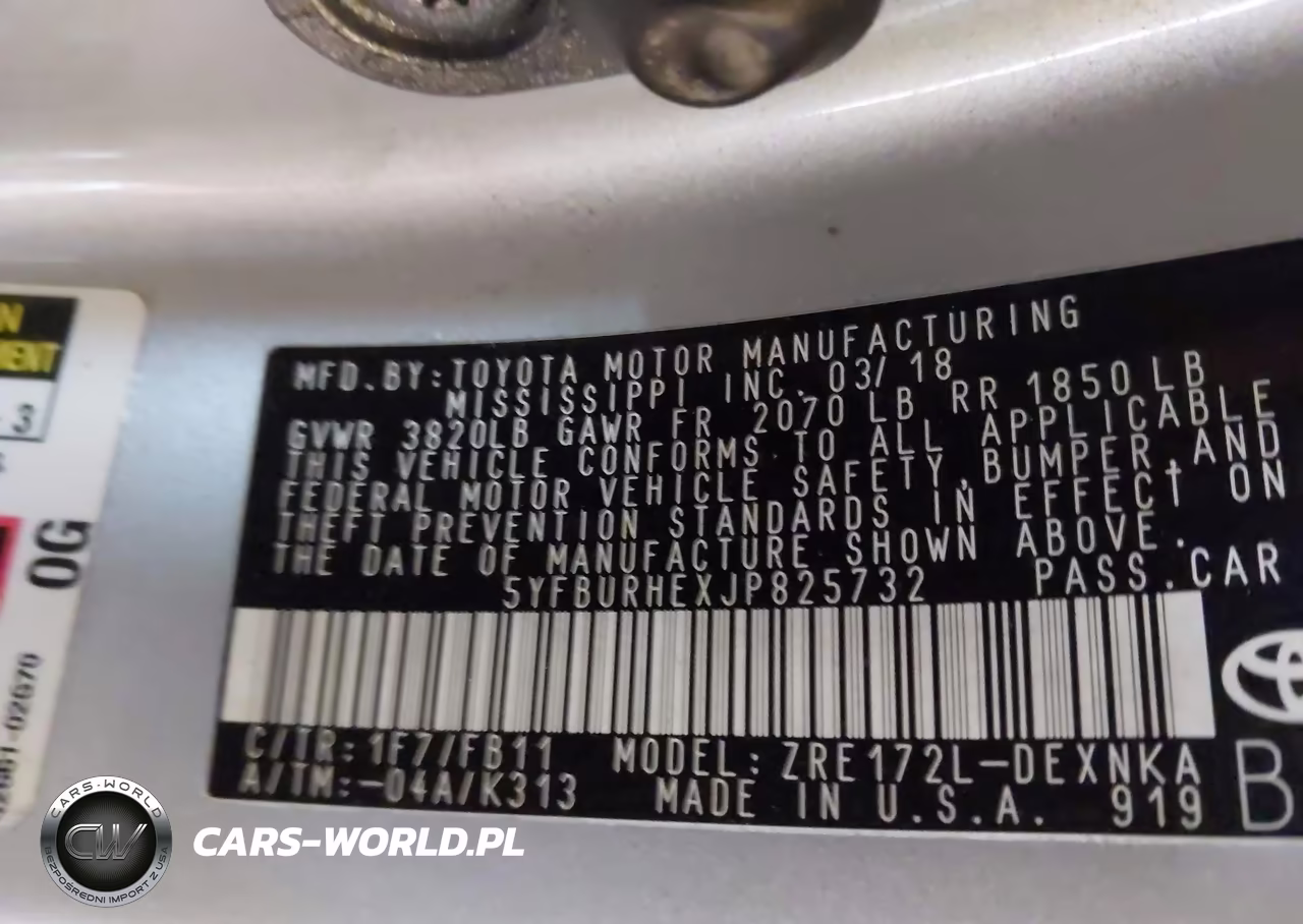 2018 Toyota Corolla Le VIN:5YFBURHEXJP825732 - 9