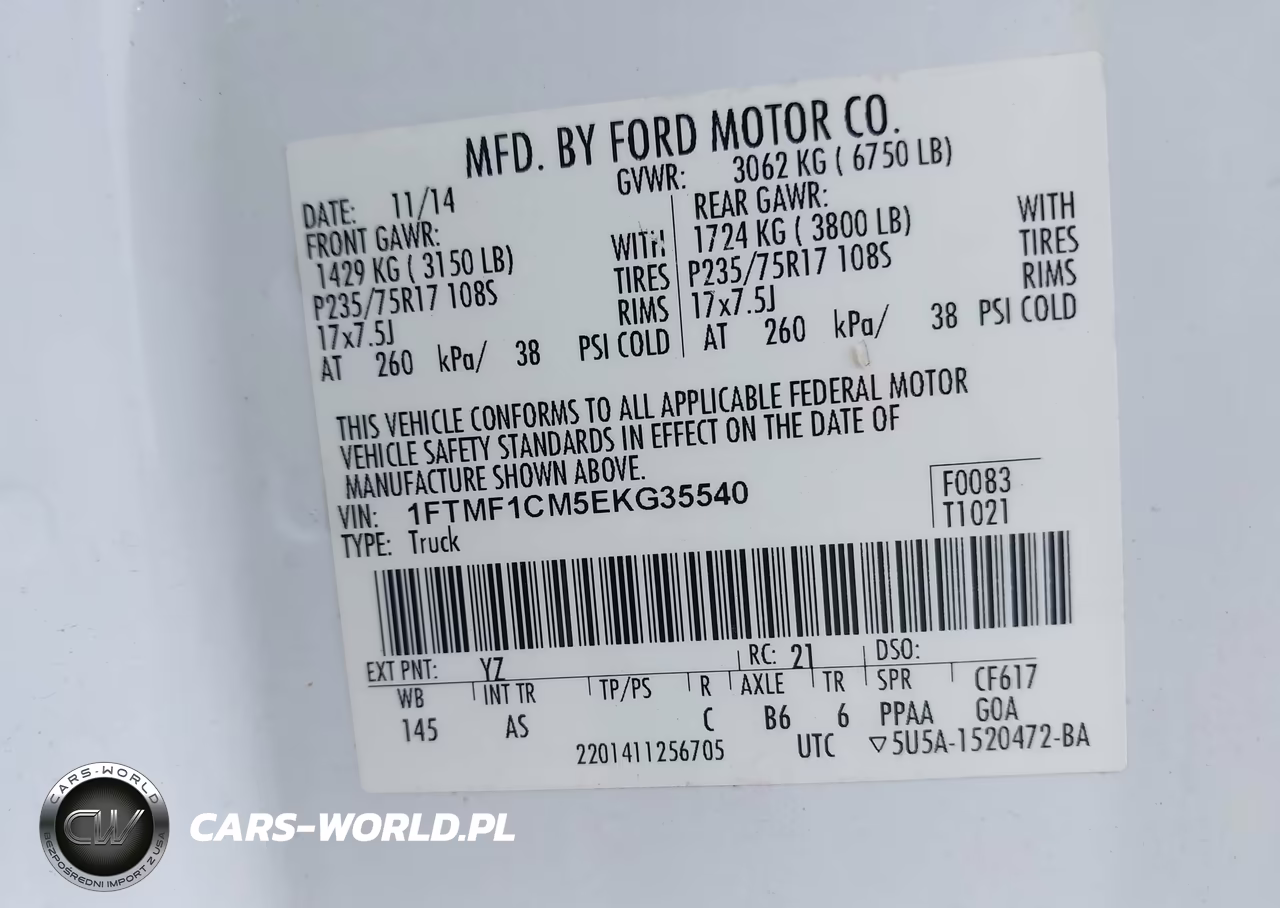 2014 Ford F-150 Xl VIN:1FTMF1CM5EKG35540 - 9