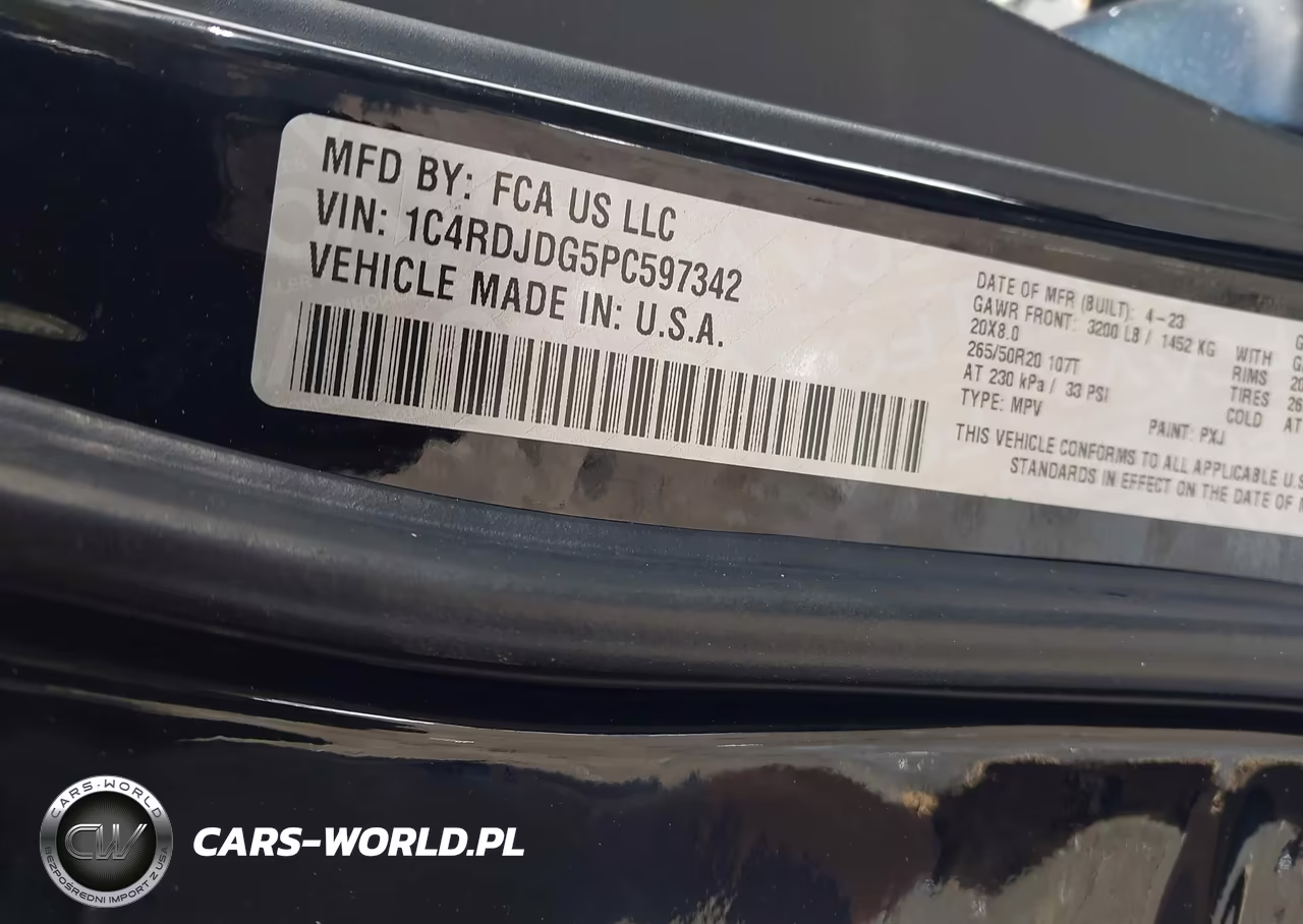 2023 Dodge Durango Gt Plus Awd VIN:1C4RDJDG5PC597342 - 9