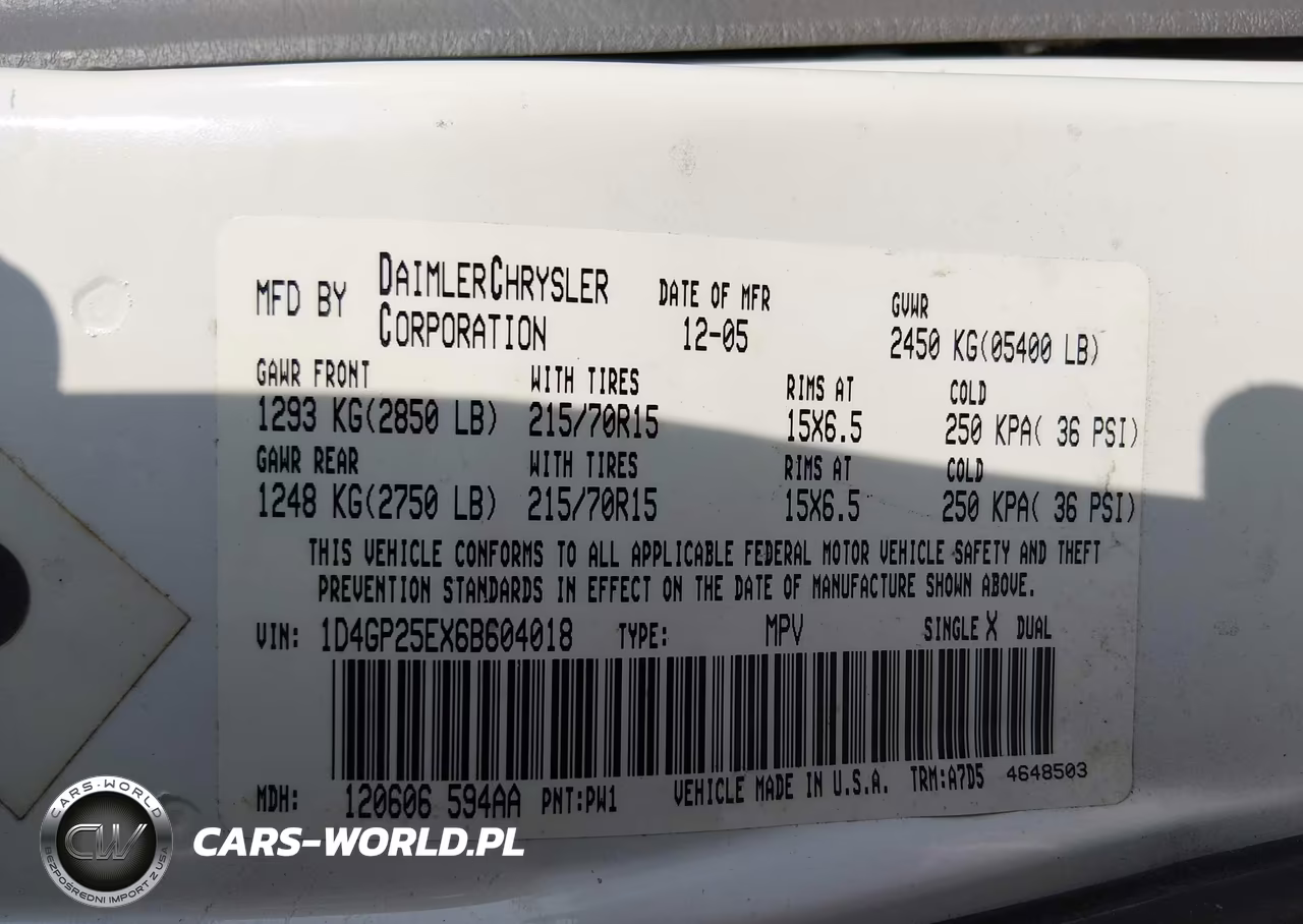 2006 Dodge Caravan Se VIN:1D4GP25EX6B604018 - 9