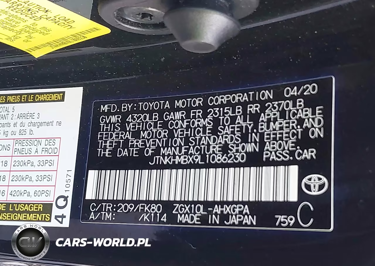 2020 Toyota C-Hr Xle VIN:JTNKHMBX9L1086230 - 9