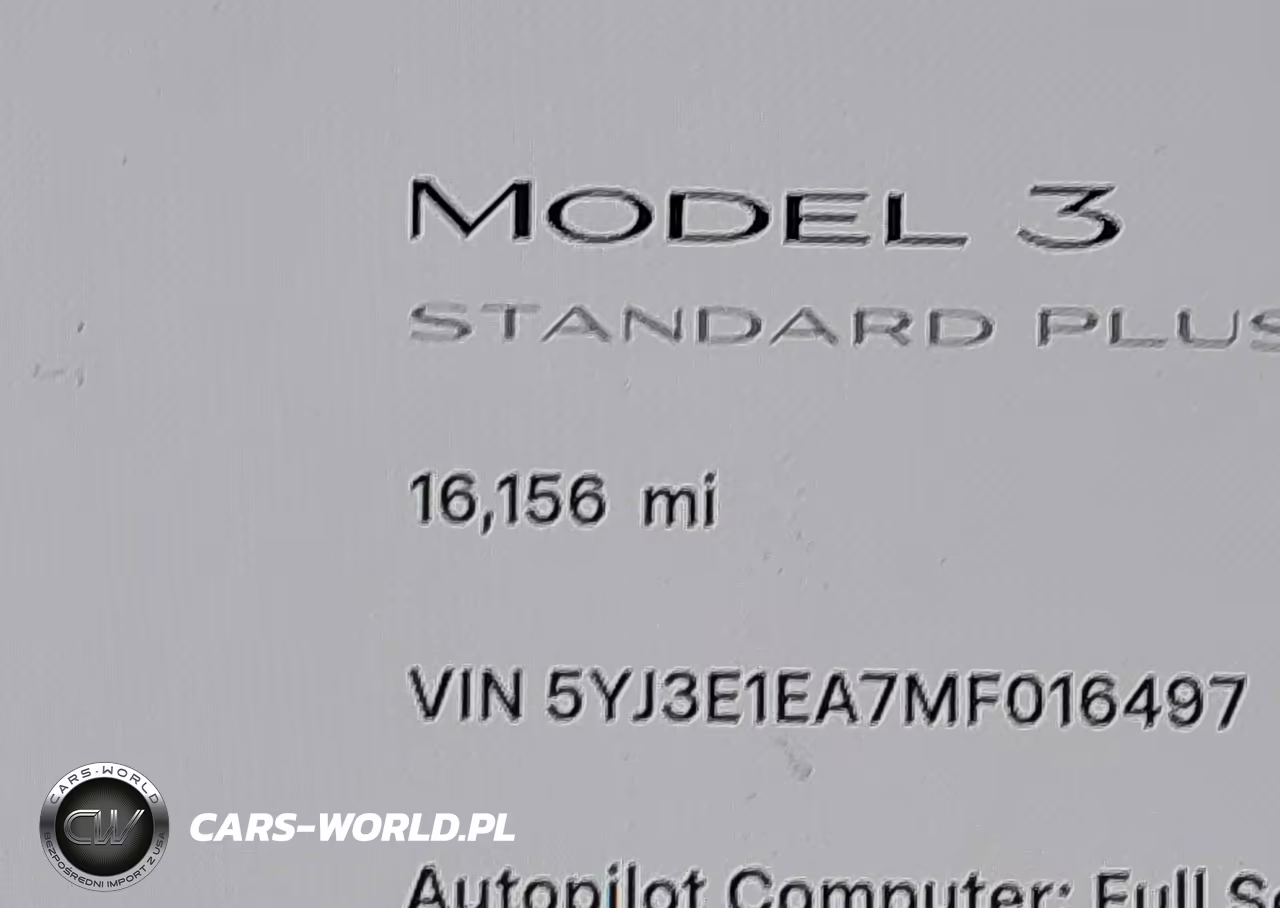 2021 Tesla Model 3 Standard Range Plus Rear-Wheel Drive VIN:5YJ3E1EA7MF016497 - 14