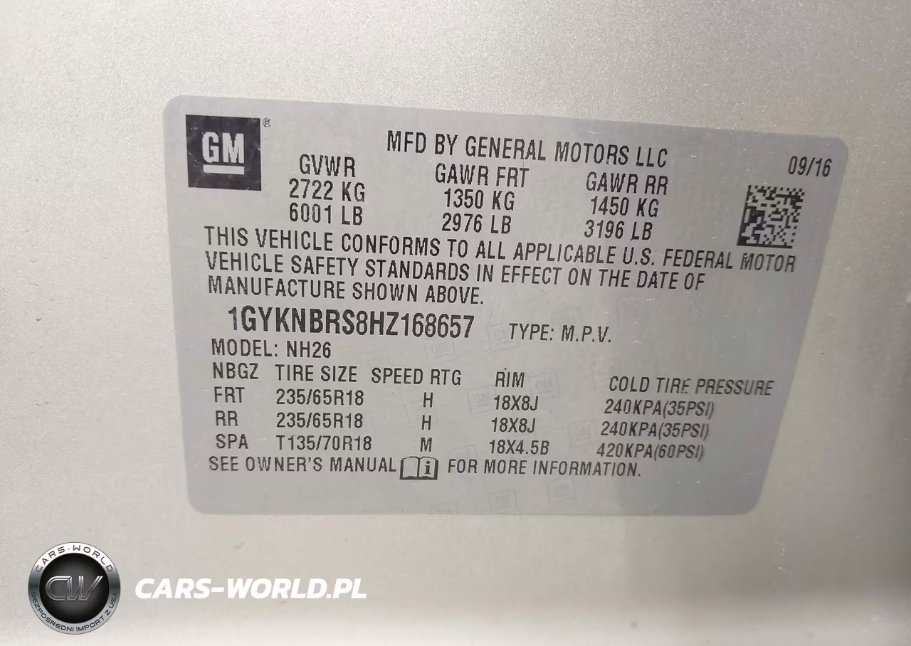 2017 Cadillac Xt5 Luxury VIN:1GYKNBRS8HZ168657 - 9
