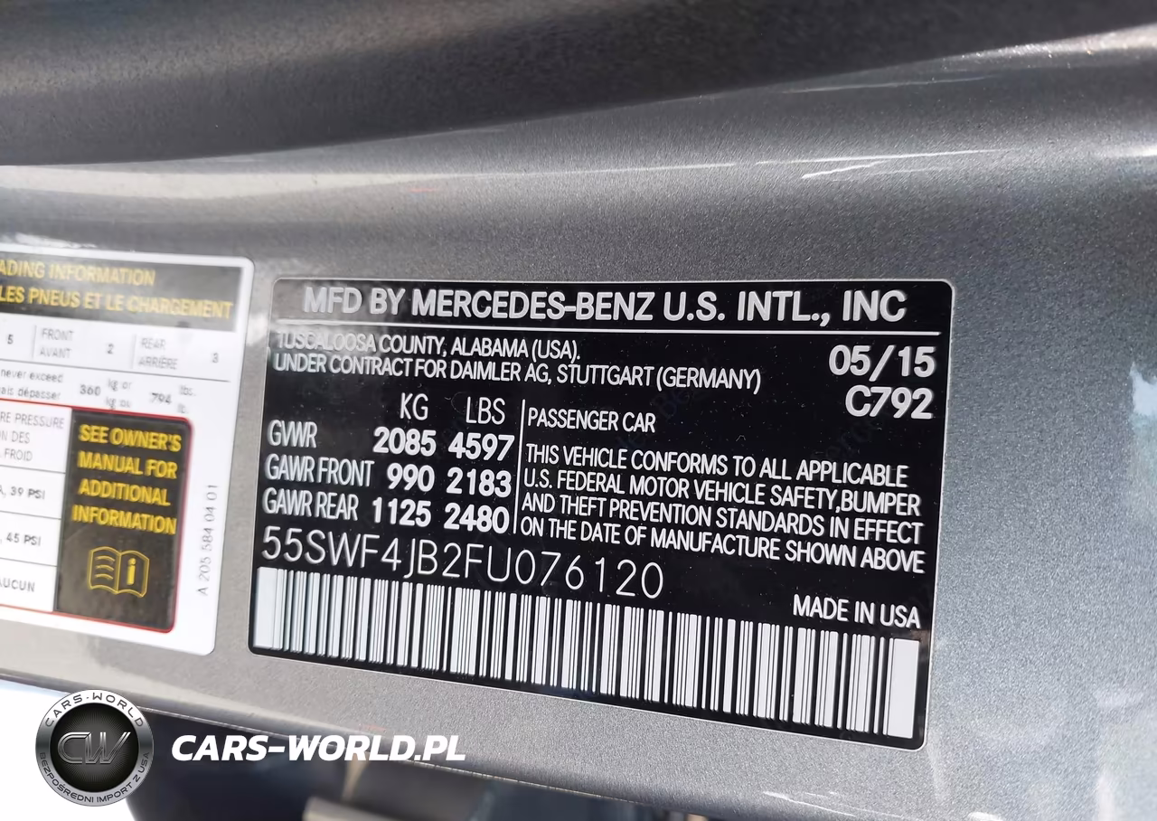 2015 Mercedes-Benz C 300 Luxury VIN:55SWF4JB2FU076120 - 9