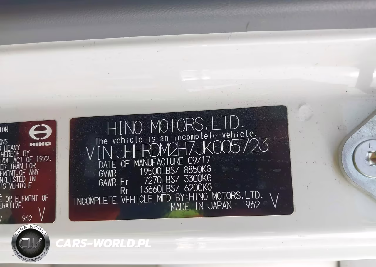 2018 Hino Xjc720-Xfc720 VIN:JHHRDM2H7JK005723 - 9