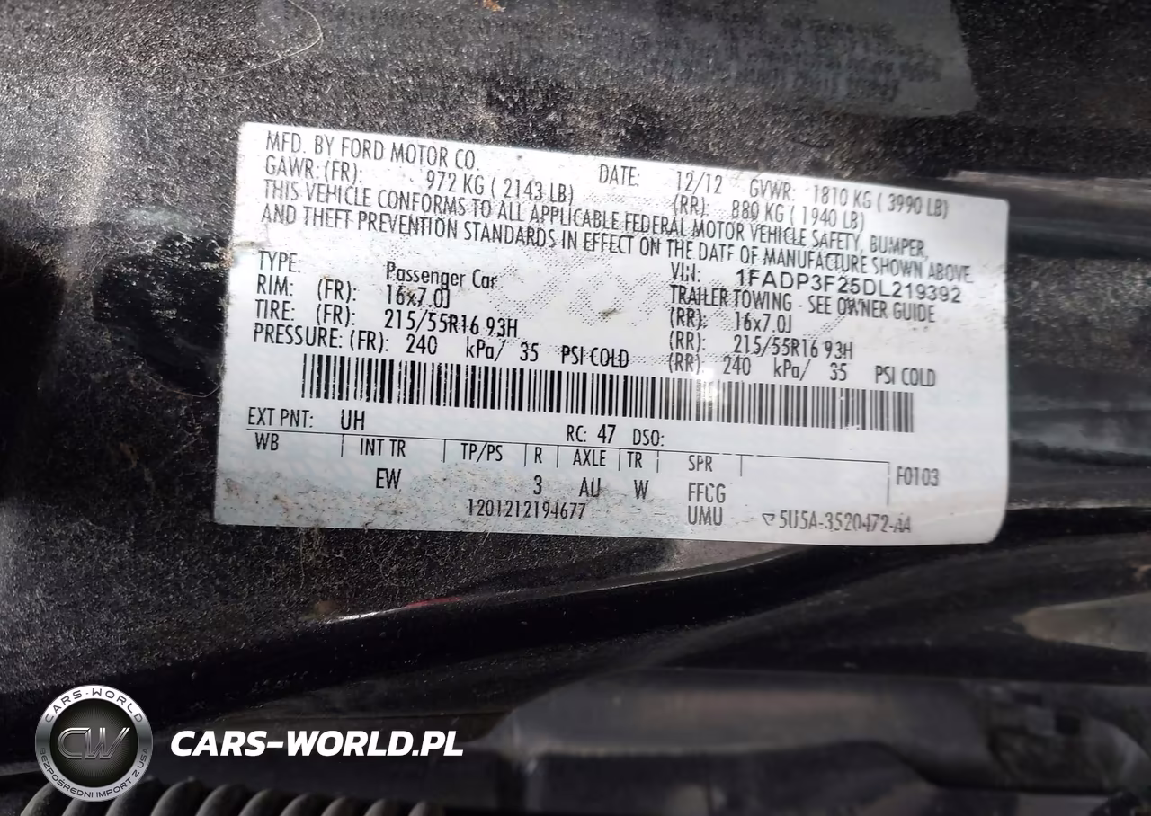 2013 Ford Focus Se VIN:1FADP3F25DL219392 - 9