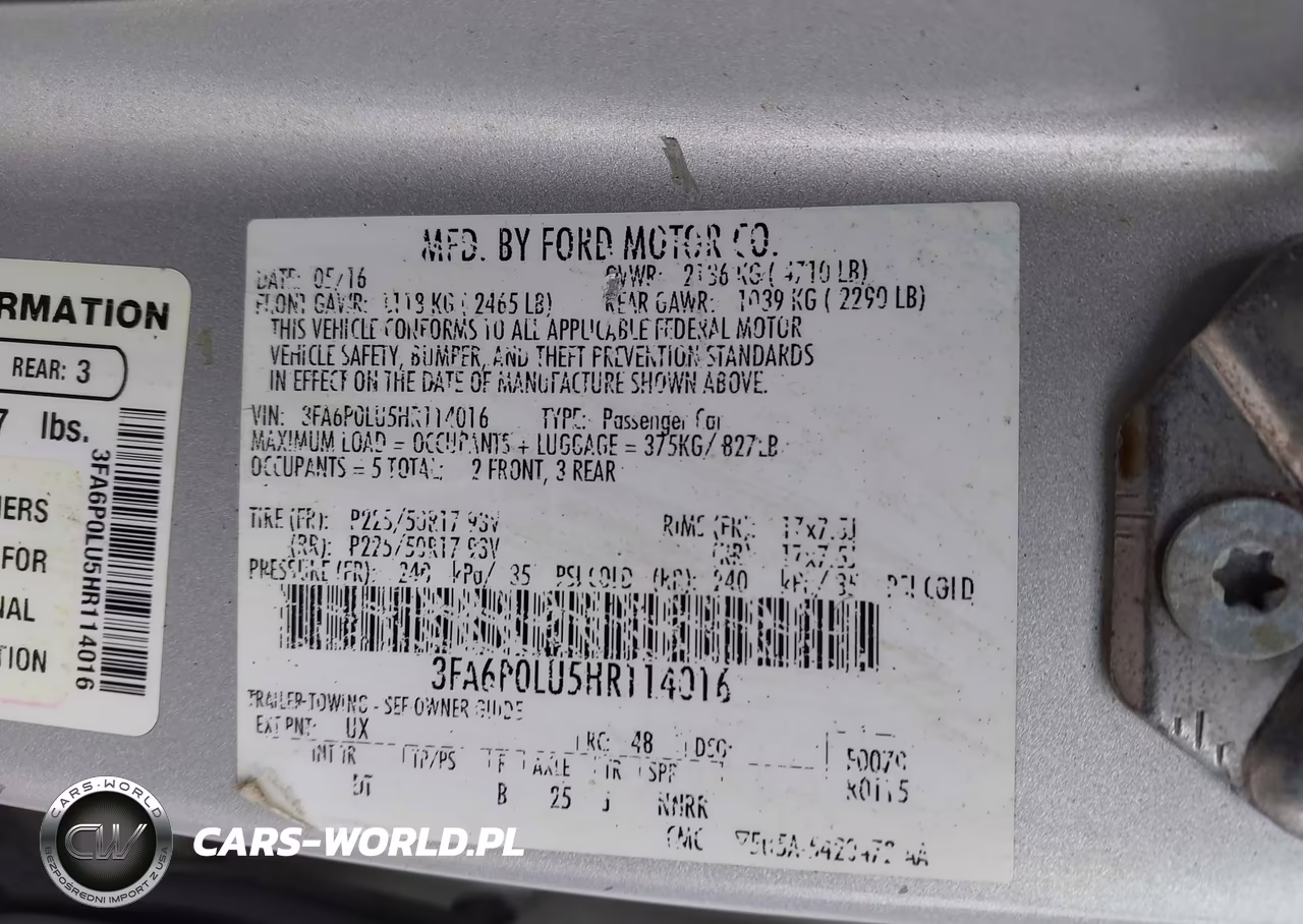 2017 Ford Fusion Hybrid Se VIN:3FA6P0LU5HR114016 - 9